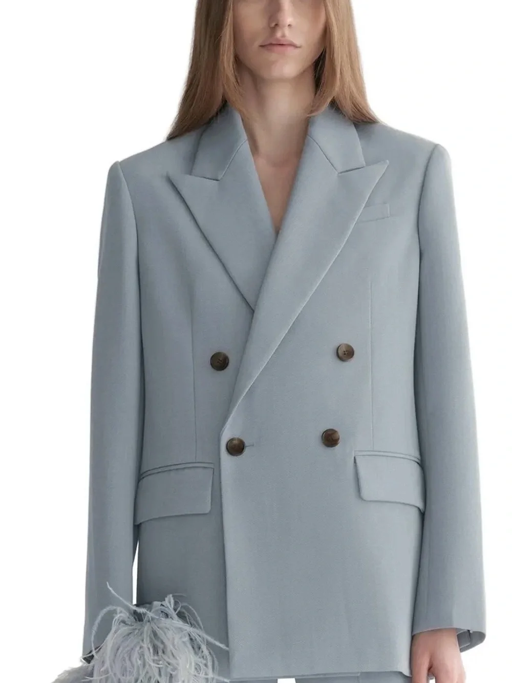 A.L.C. Calla Blazer Jacket in Slate Blue. Size 4. NWT. MSRP $795.